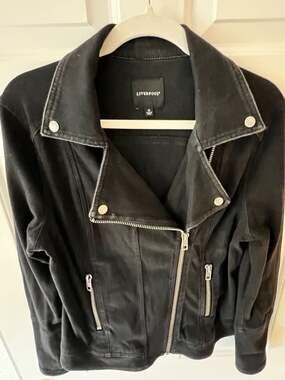 Liverpool Los Angeles Bradford Moto Jacket in Black Rinse